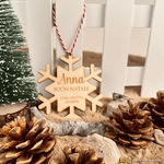 Decorazione in Legno di Natale con nome e frase personalizzabile