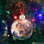 Pallina di Natale Trasparente Personalizzata con Foto Decorazioni natalizie