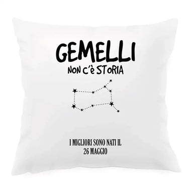 Cuscino Personalizzato Segno Zodiacale Gemelli Federe per cuscino