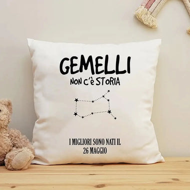 Cuscino Personalizzato Segno Zodiacale Gemelli Federe per cuscino