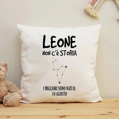 Cuscino Personalizzato Segno Zodiacale Leone Federe per cuscino