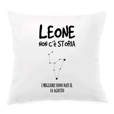 Cuscino Personalizzato Segno Zodiacale Leone Federe per cuscino