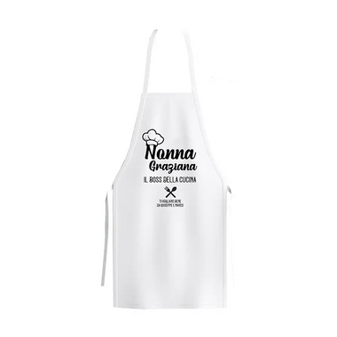 Grembiule Personalizzato con nome Nonna il boss della Cucina Grembiule da Cucina