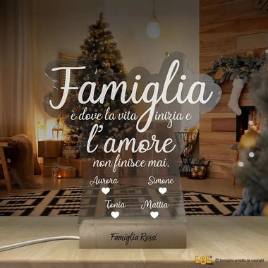 Lampada Famiglia Lampada in plexiglas
