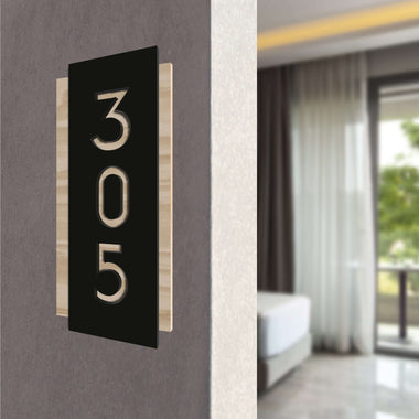 Numeri Camera Hotel/Albergo in plexiglass accoppiato (mod. Ali)