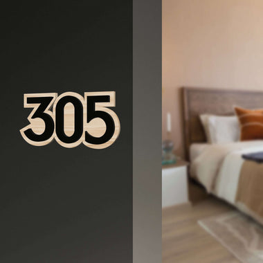 Numeri Camera Hotel/Albergo in plexiglass accoppiato (mod. Simo)