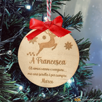 Pallina di Natale in Legno con dedica personalizzabile