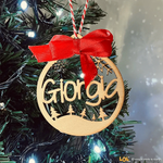 Pallina di Natale in legno con nome personalizzabile