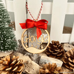 Pallina di Natale in legno con nome personalizzabile
