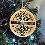 Pallina di Natale in Legno Personalizzata con nome