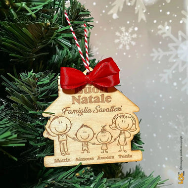 Pallina di Natale Personalizzata Buon Natale Famiglia