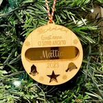 Pallina di Natale Quest'anno ci sono anch'io con nome personalizzato