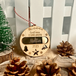 Pallina di Natale Quest'anno ci sono anch'io con nome personalizzato