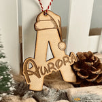 Pallina Natale Lettera con nome Decorazione di Natale