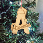 Pallina Natale Lettera con nome Decorazione di Natale