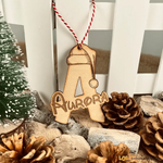 Pallina Natale Lettera con nome Decorazione di Natale