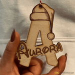 Pallina Natale Lettera con nome Decorazione di Natale