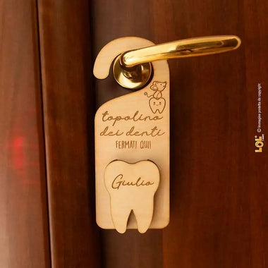 Porta Dentini da Appendere alla Porta Topolino Dei Denti Fermati Qui Porta Dentini da Appendere alla Porta