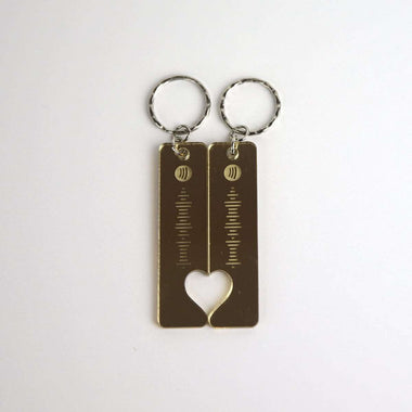 Portachiavi personalizzato con codice Spotify in Plexiglass Effetto Specchio Oro Portachiavi