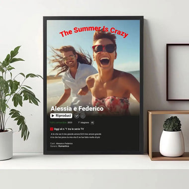 Poster Personalizzato in stile Netflix (Cornice Nero)