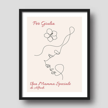 Quadro Personalizzato La mamma migliore del mondo (Cornice Nera) Quadro
