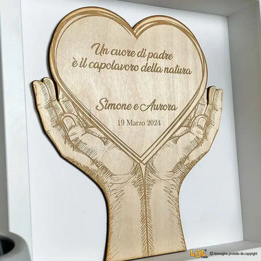 Quadro Regalo Papà Cuore Quadro