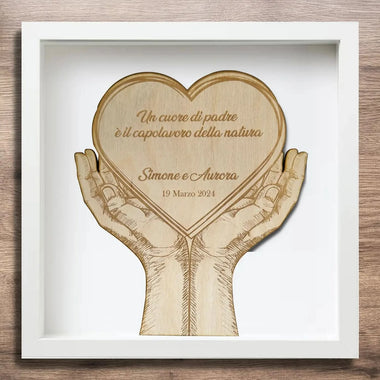 Quadro Regalo Papà Cuore