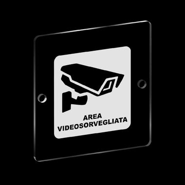 Cartello Area Video Sorvegliata Segnaletica Cartello Interno