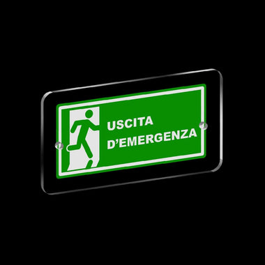 Cartello Uscita d'emergenza Segnaletica Cartello Interno