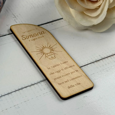 10 pz Segnalibro Bomboniera Cresima Personalizzabile con Nome, Data e Frase - Ostia Segnalibro