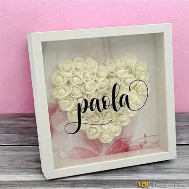 Shadow Box Nome - Idea Regalo San Valentino, Mamma, Fidanzata, Nonna, Zia Shadow Box