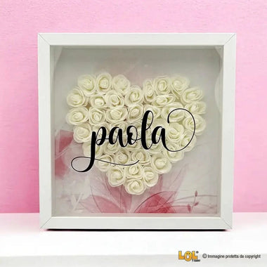 Shadow Box Nome - Idea Regalo San Valentino, Mamma, Fidanzata, Nonna, Zia Shadow Box