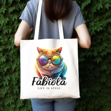 Shopper Gatto Personalizzata Nome Shopper