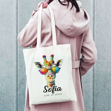 Shopper Giraffa Personalizzata Nome Shopper