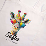 Shopper Giraffa Personalizzata Nome Shopper