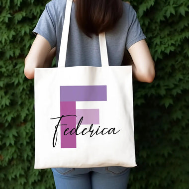 Shopper Personalizzata con Iniziale e Nome Shopper