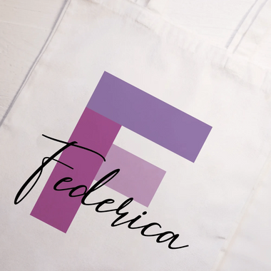 Shopper Personalizzata con Iniziale e Nome Shopper