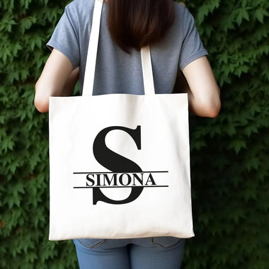 Shopper Personalizzata con Iniziale e Nome Shopper