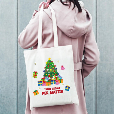 Shopper Personalizzata con Nome Tanti Regali Natale Shopper