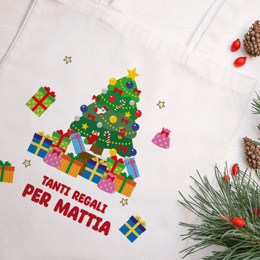 Shopper Personalizzata con Nome Tanti Regali Natale Shopper