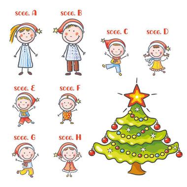 Shopper Personalizzata con Nomi Ritratto di Famiglia Natale Shopper