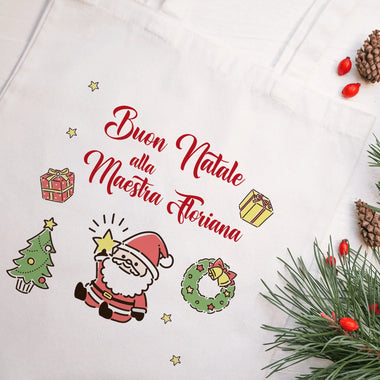 Shopper Personalizzata Maestra Buon Natale Shopper