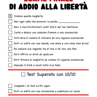 Addio al Celibato Esame Finale T-shirt