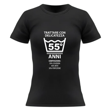 T-shirt Donna Trattare con Delicatezza 55 Anni con Età Personalizzabile T-Shirt