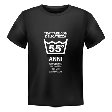 T-shirt Uomo Trattare con Delicatezza 55° Anni con Età Personalizzabile T-Shirt