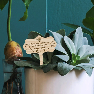 Etichetta Tag Legno da Pianta Personalizzata Il Natale è un Pezzo di Casa Che Si Porta Nel Cuore Tag in legno da pianta