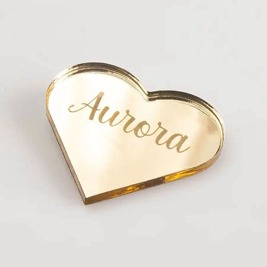 Tag in Plexiglass a Cuore per Bomboniera Personalizzato