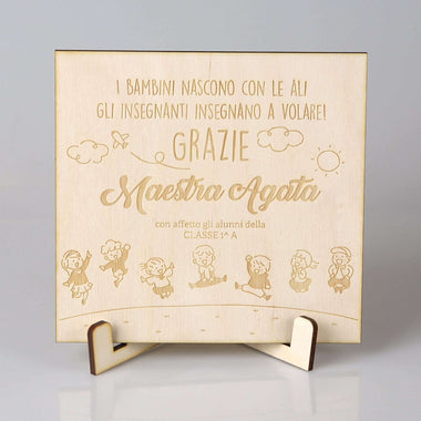 Targa Ringraziamento Maestra Targa in legno