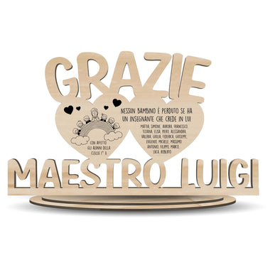 Targa Ringraziamento Maestra Targa in legno