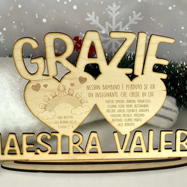 Targa Ringraziamento Maestra Targa in legno